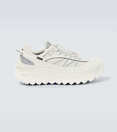 Moncler Trailgrip Gtx Leather-trimmed Ripstop And Rubber Sneakers In White