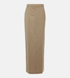 Max Mara Circeo Wool Maxi Skirt In Beige