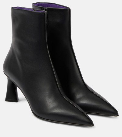 Stella Mccartney Black Elsa Pointed Toe Ankle Boots In 1000 Black