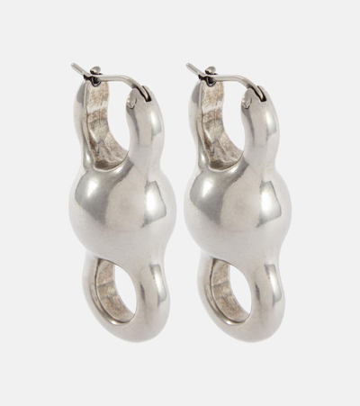Acne Studios Agoflus Drop Earrings In Silver
