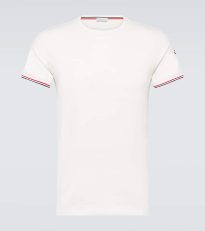 Moncler Cotton-blend Jersey T-shirt In White