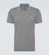 Zegna Piquet Polo Shirt Collar Sleeves In Gray