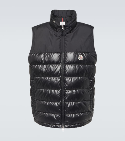 Moncler Cerces Quilted Down Waistcoat In Black