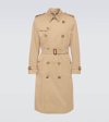 Burberry The Mid-length Kensington Heritage Trench Coat In Blue,yellow