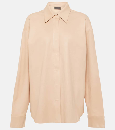 Stouls Simone Leather Top In Beige