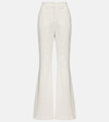 Balmain Stretch-crepe Wide Leg Pants In White