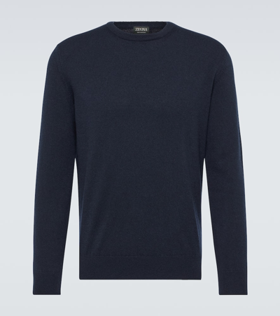 Zegna Cashmere Sweater In Blue