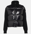Moncler Down-paneled Virgin Wool Cardigan In Black