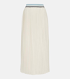 MONCLER PLEATED GEORGETTE MIDI SKIRT