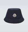 Moncler Reversible Logo Bucket Hat In Blue