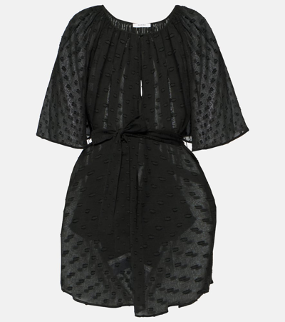 Marysia Point D'esprit Cotton Minidress In Black