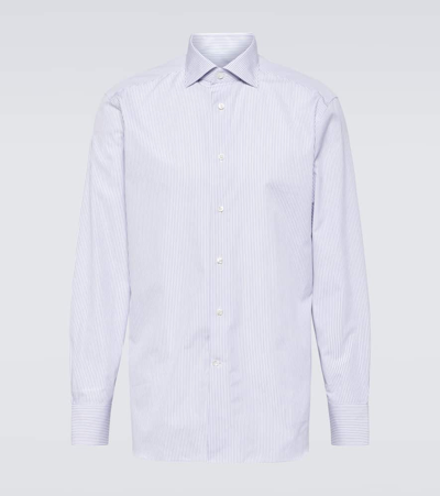 Zegna Trofeo Cotton Oxford Shirt In Multicoloured