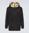 Burberry Check-pattern Reversible Hooded Jacket In Beige