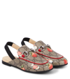 Gucci X Peter Rabbit Gg Princetown Leather Slippers In Beige