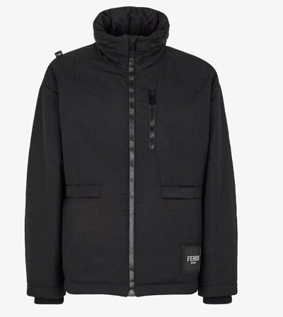 Fendi Monogrammed Ski Jacket In Black