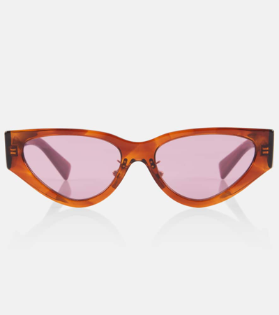Miu Miu Logo Cat-eye Sunglasses In Pink