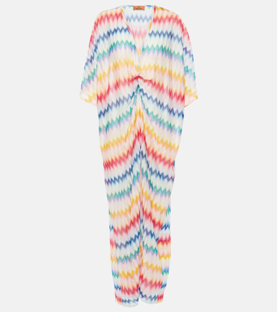 Missoni Metallic Zigzag Kaftan In Multicoloured