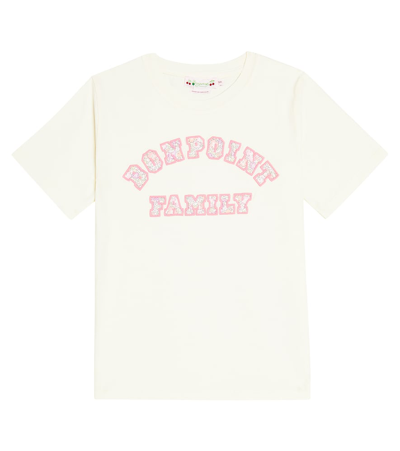 Bonpoint Kids' Logo-embroidered Cotton T-shirt In White