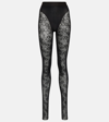 VICTORIA BECKHAM MONOGRAM LACE TIGHTS