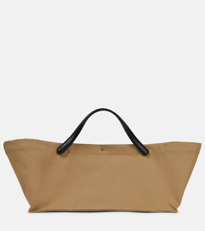 The Row Twill Tote Bag In Beige