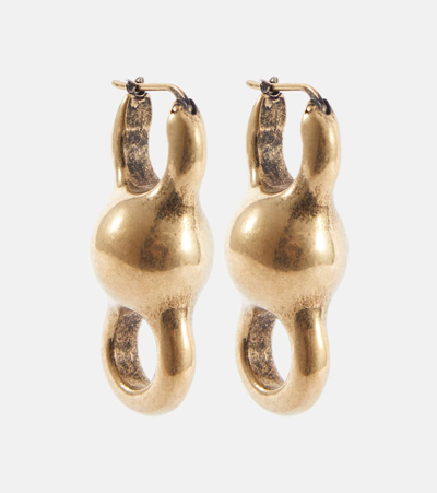 Acne Studios Agoflus Drop Earrings In Gold