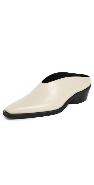 Proenza Schouler Leather Mules In Cream