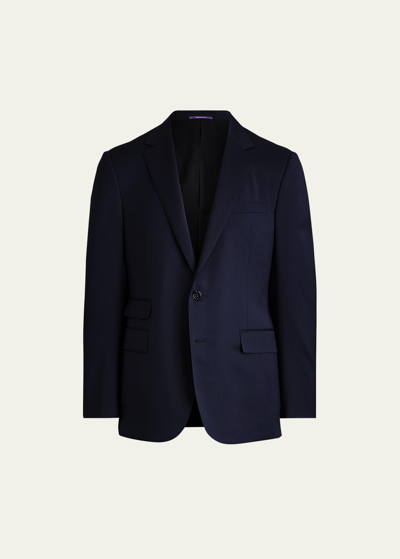 Ralph Lauren Men's Solid Wool Serge Suit In Blue