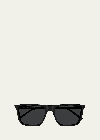 Saint Laurent Men's Sl 768m Acetate Rectangle Sunglasses In Black