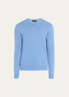 IRIS VON ARNIM MEN'S STONEWASHED CASHMERE CREWNECK SWEATER