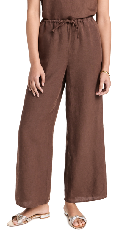 Onia Air Linen Drawstring Trousers Hickory Xs