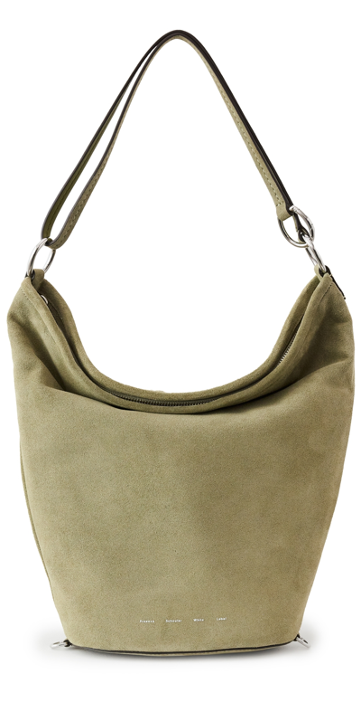 Proenza Schouler White Label Suede Spring Bucket Bag Bamboo One Size