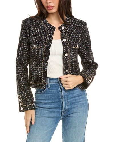 Endless Rose Chain-trimmed Tweed Jacket In Black