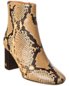TORY BURCH TORY BURCH BROOKE SNAKE-EMBOSSED LEATHER BOOTIE