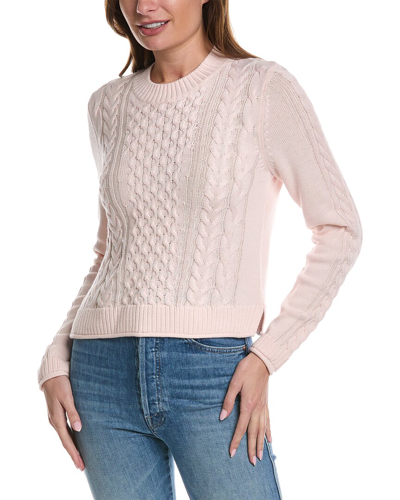 Alashan Cashmere Mila Cropped Cable Cashmere-blend Sweater In Pink