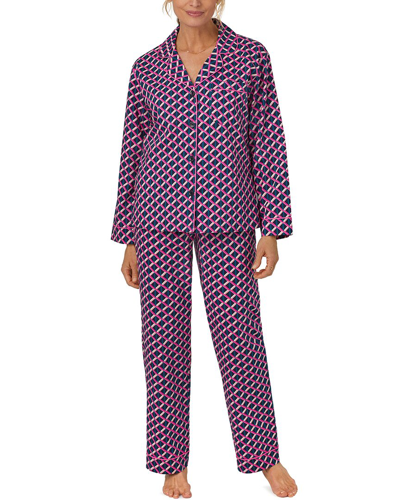 Bedhead Pajamas X Trina Turk Lattice Geo Long Pajama Set In Multi