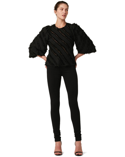 Joe's Jeans Women's The Mindy Satin Stripe Blouse In Black