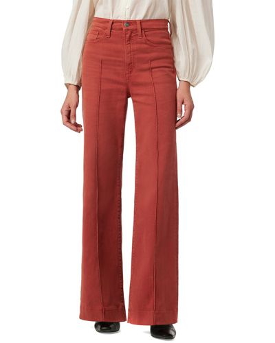 Joe's Jeans Women's The Mia Pintuck High-rise Wide-leg Jeans In Red