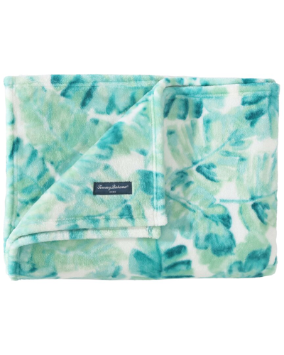 Tommy Bahama Weekend Ultra Soft Plush Fleece Reversible Throw Blanket In Blue