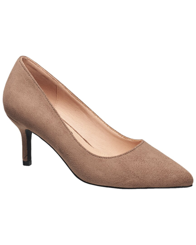 French Connection Kate Womens Faux Suede Vegan Pumps In Beige