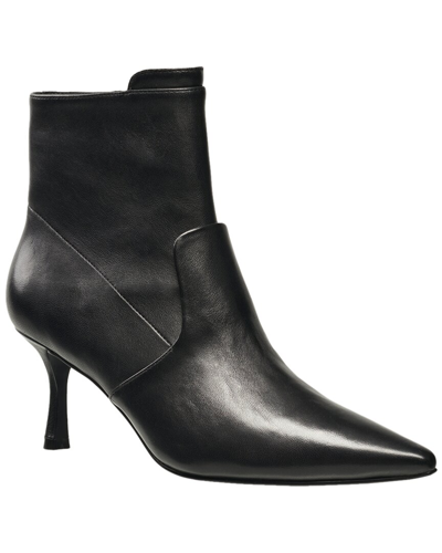 French Connection Women's London Pointed Toe Leather Dress Booties In Black