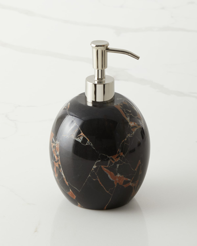 Kassatex Athenas Marble Lotion Dispenser In Black/gold