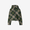 Burberry Check Zip-up Cropped Jacket In Ivy