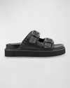 Marc Fisher Ltd Agusta Slide Sandal In Black