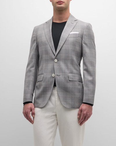 Hugo Boss Men's Wool Check Two-button Sport Coat In Silver