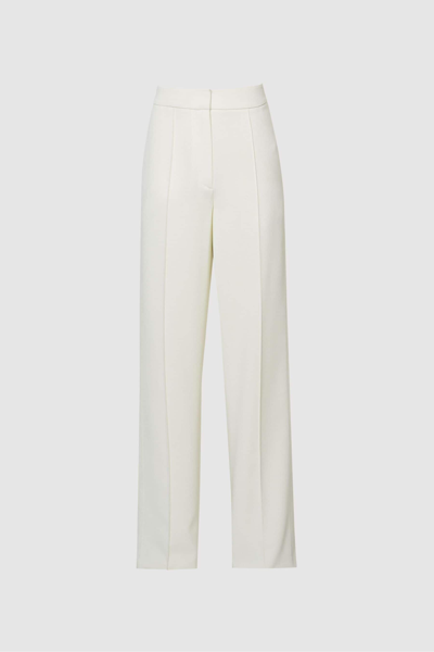 Reiss Aleah Wide Leg Pants In Cream