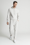Reiss Off White Premier Interlock Jersey Drawstring Joggers