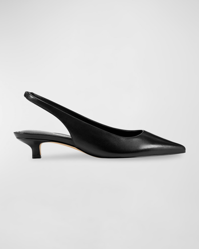 Marc Fisher Ltd Slingback Kitten-heel Pumps In Black