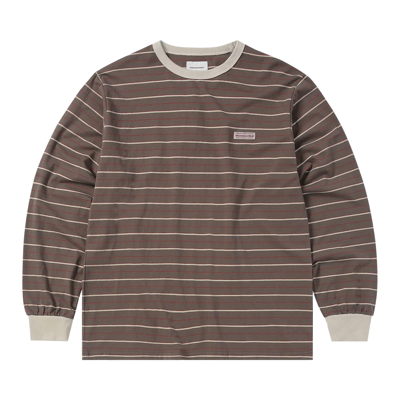 Pre-owned Thisisneverthat Bold Stripe Long-sleeve Tee 'brown'