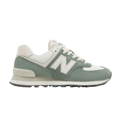 Pre-owned New Balance Wmns 574 'dark Juniper' In Green
