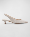 Marc Fisher Ltd Slingback Kitten-heel Pumps In Light Natural